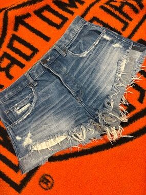 Abercrombie & Fitch Blue Distressed Denim Cutoff Shorts